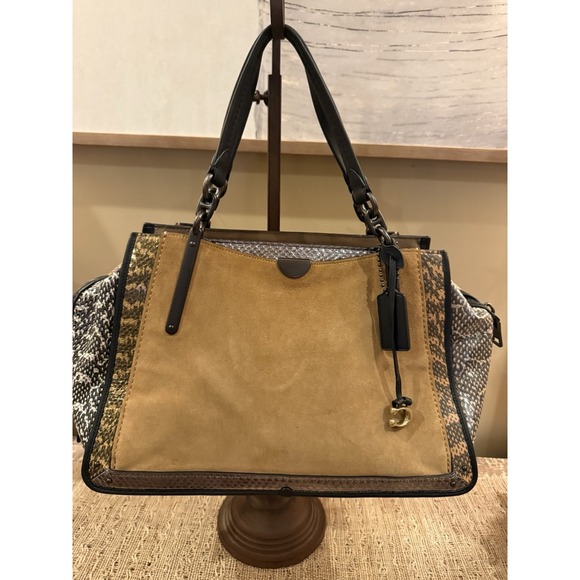 RARE-Limited Edition COACH 37130 Dreamer 36 in Colorblock Snakeskin 695$ NEW - Picture 4 of 11